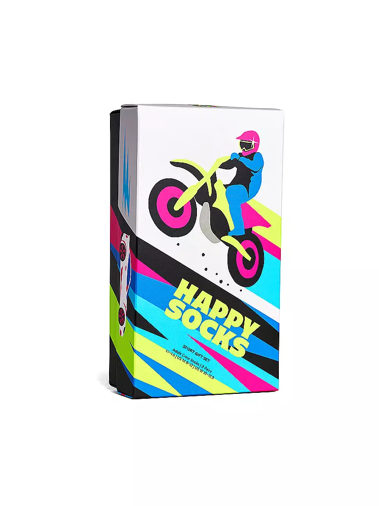 HAPPY SOCKS | Coffret cadeau homme 3 paires FAST SPORTS 41-46 grey | 