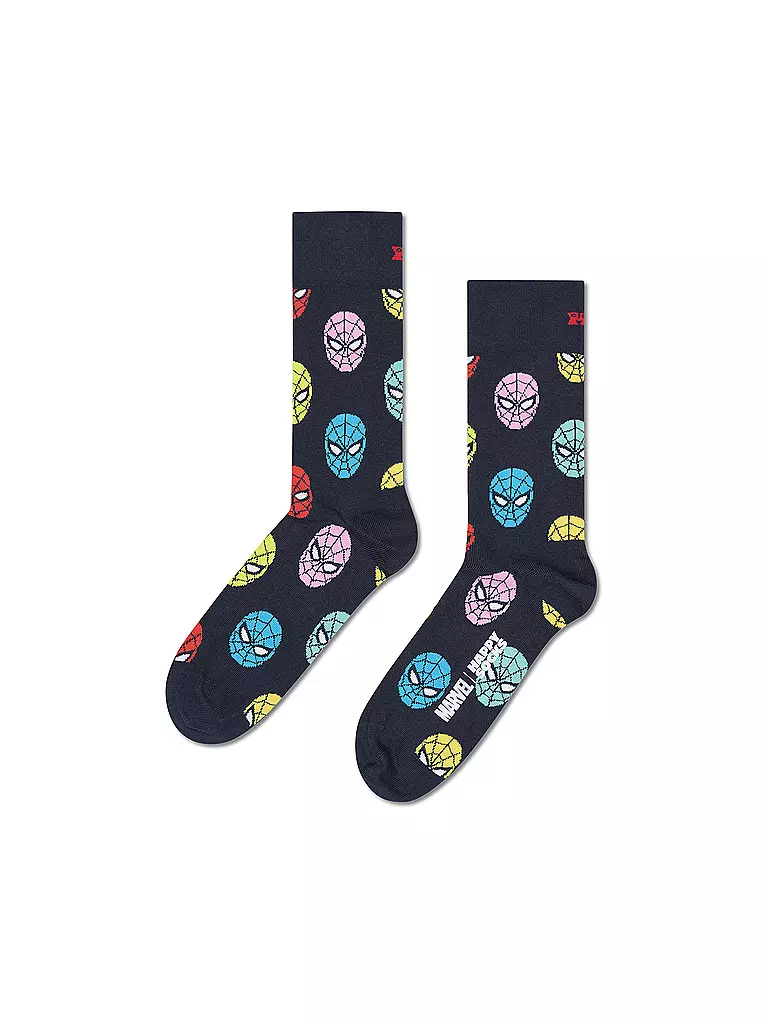 HAPPY SOCKS | Coffret cadeau homme 3 paires SPIDER MAN 41-46 violet | Multicolore