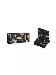 HAPPY SOCKS | Coffret cadeau homme 4 paires GAMER 41-46 noir | Noir