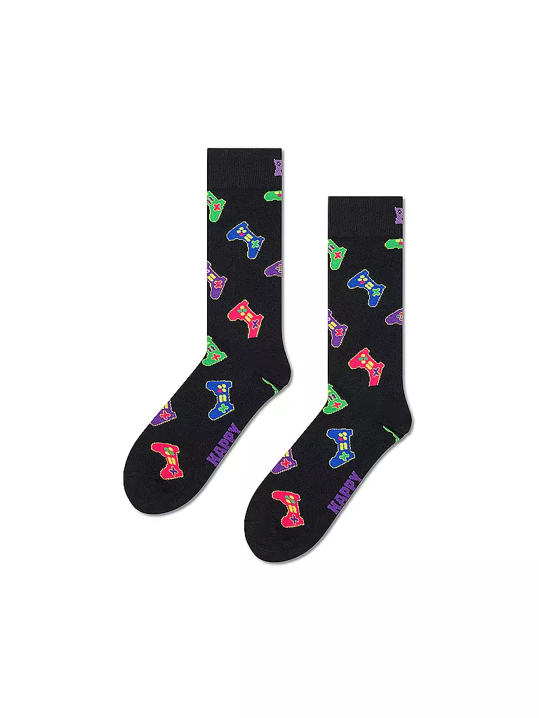 HAPPY SOCKS | Coffret cadeau homme 4 paires GAMER 41-46 noir | 