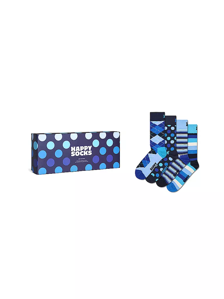 HAPPY SOCKS | Coffret cadeau homme 4 paires NAVY SOCKS 41-46 navy | Bleu