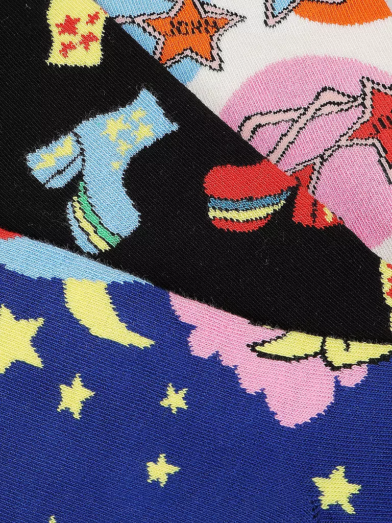HAPPY SOCKS | Damen Socken ELTON JOHN 3er Pkg. 36-40 black | Noir