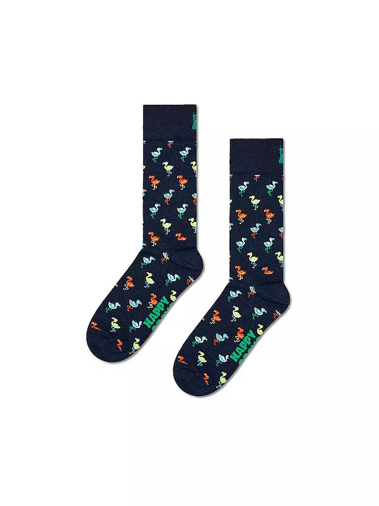 HAPPY SOCKS | Damen Socken FLAMINGO 36-40 navy | Bleu foncé