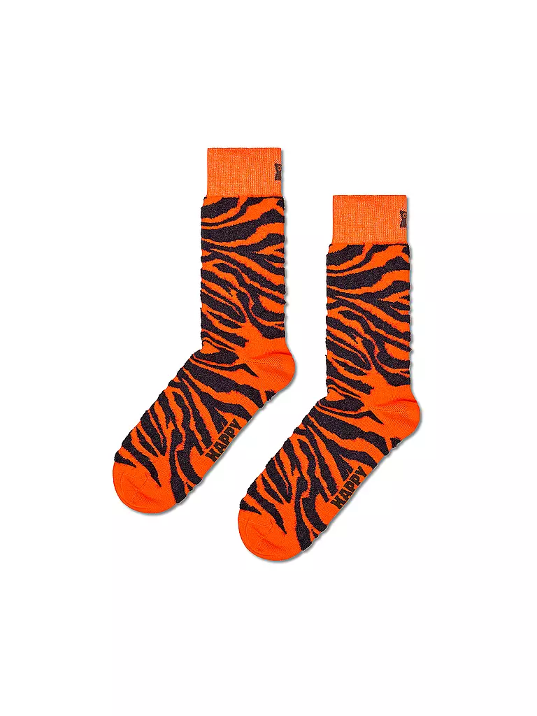 HAPPY SOCKS | Damen Socken FLUFFY ZEBRA 36-40 orange | Orange