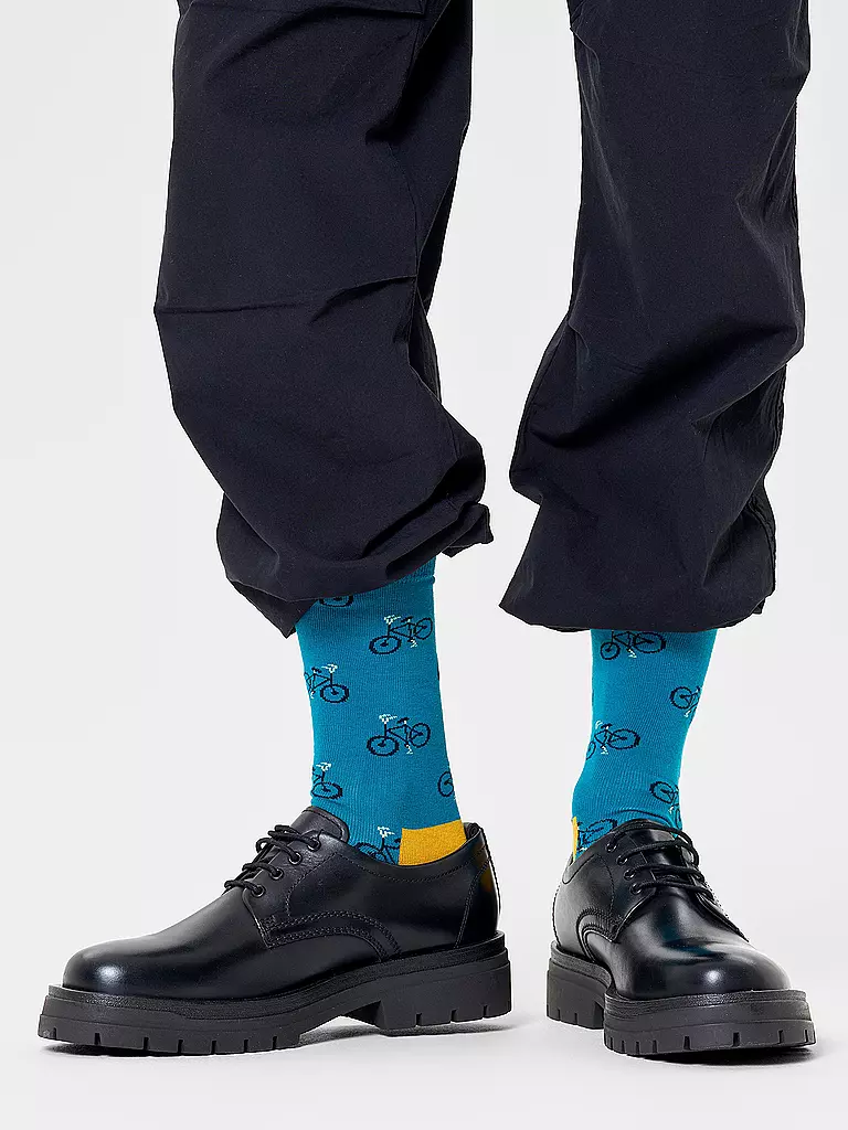 HAPPY SOCKS | Herren Socken 41-46 BIKE turquoise | Pétrole