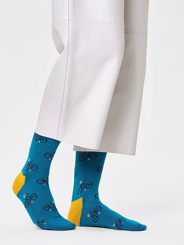HAPPY SOCKS | Herren Socken 41-46 BIKE turquoise | Pétrole