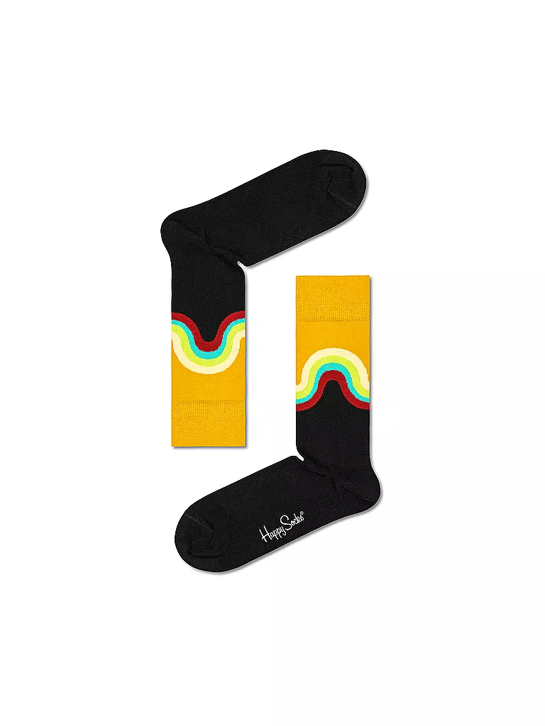 HAPPY SOCKS | Herren Socken JUMBO WAVE black / multi | Noir