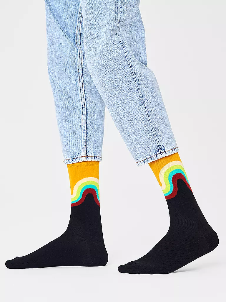 HAPPY SOCKS | Herren Socken JUMBO WAVE black / multi | Noir