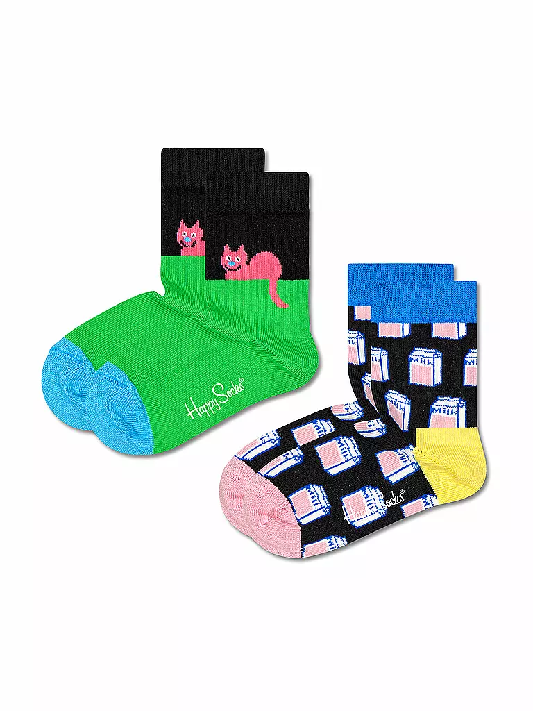 HAPPY SOCKS | Kinder Socken CAT 2-er Pkg. noir / multi | Noir