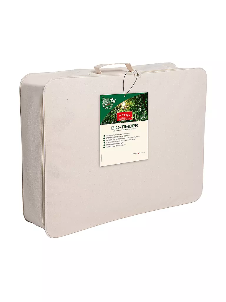 HEFEL | Couette 4 saisons BIO TIMBER 140x200cm naturelle | Beige