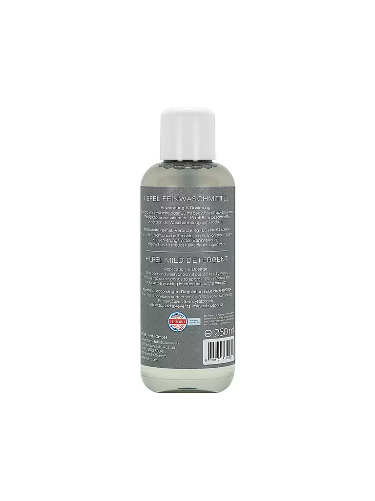 HEFEL | Lessive délicate spéciale literie 250 ml | Transparent