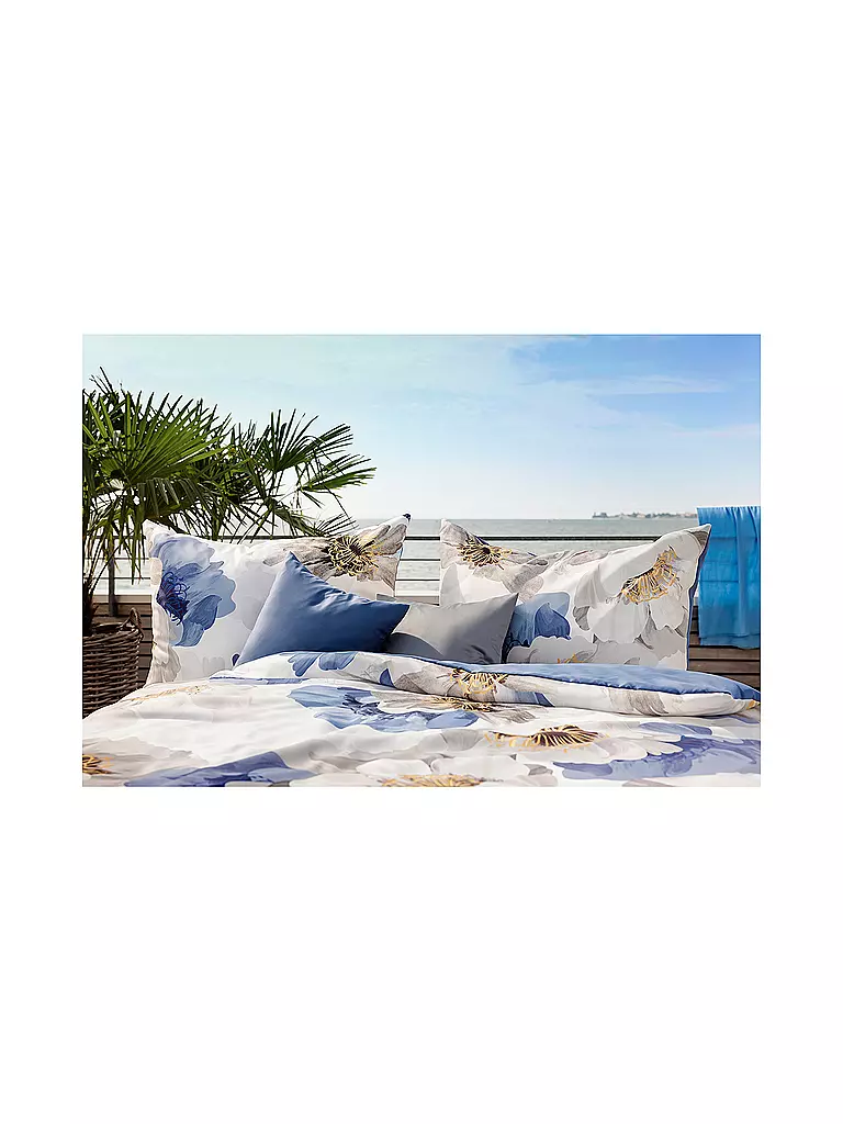 HEFEL | Linge de lit Tencel Antibes 70x90cm / 140x200cm Bleu | 