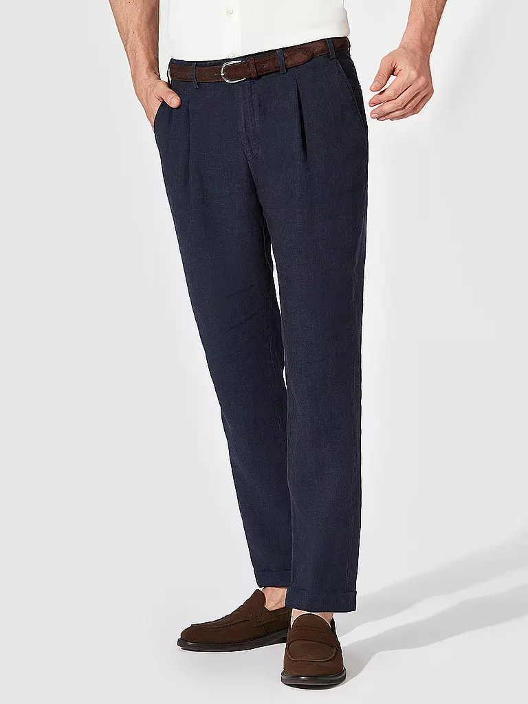 HILTL | Chino en lin PRIMO | dunkelblau