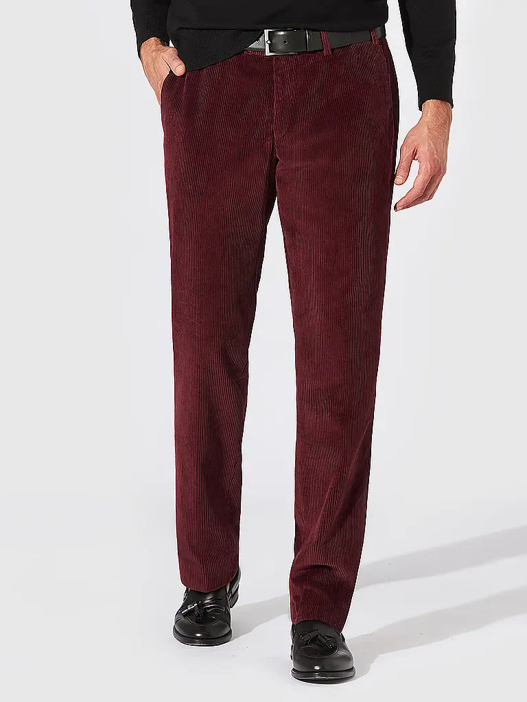HILTL | Pantalon en velours côtelé TILO GENUA | Rouge foncé