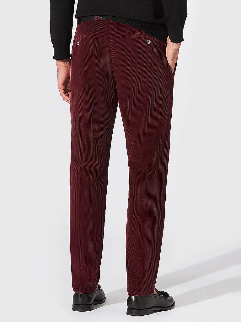 HILTL | Pantalon en velours côtelé TILO GENUA | Rouge foncé