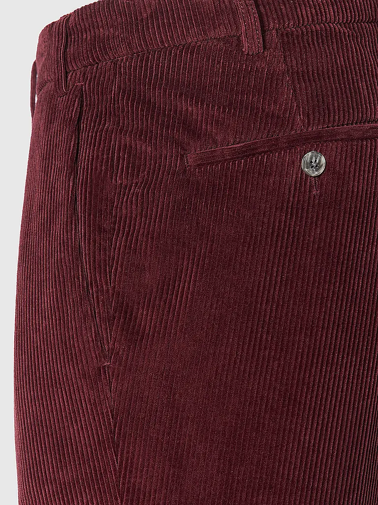 HILTL | Pantalon en velours côtelé TILO GENUA | Rouge foncé