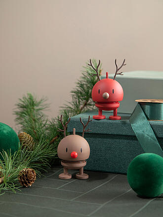 HOPTIMIST | Figurine décorative Renne Doux Bumble 9,5cm Chocolat