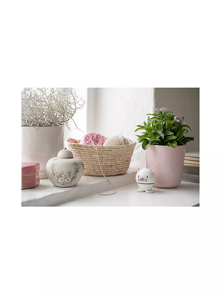 HOPTIMIST | Dekofigur Cat 7,3cm White  | Blanc