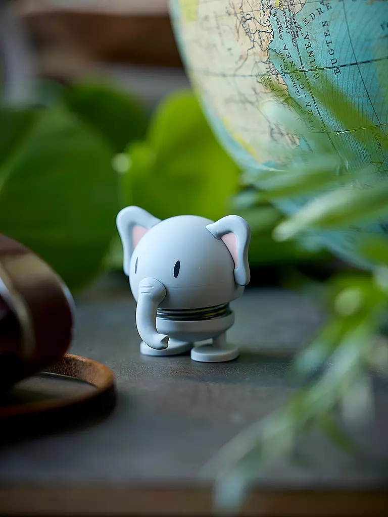 HOPTIMIST | Figurine décorative Éléphant Doux 7,6cm Gris | hellgrau