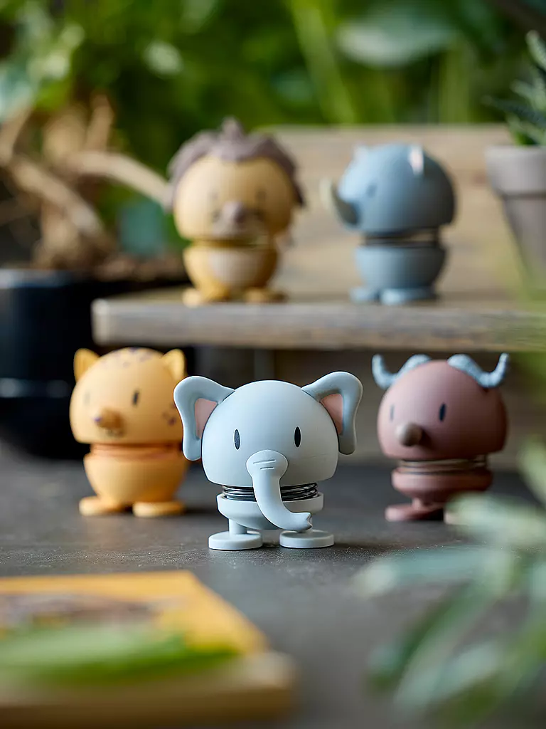 HOPTIMIST | Figurine décorative Éléphant Doux 7,6cm Gris | hellgrau