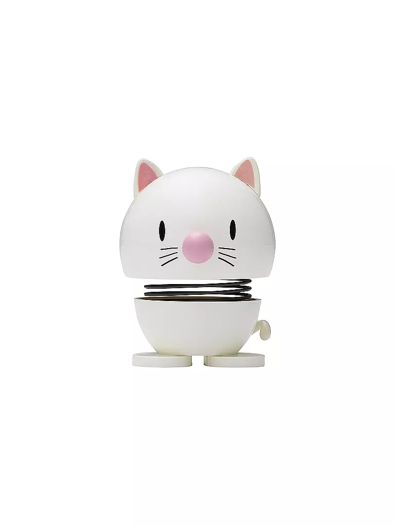 HOPTIMIST | Figurine décorative Chat 7,3cm Blanc | Blanc