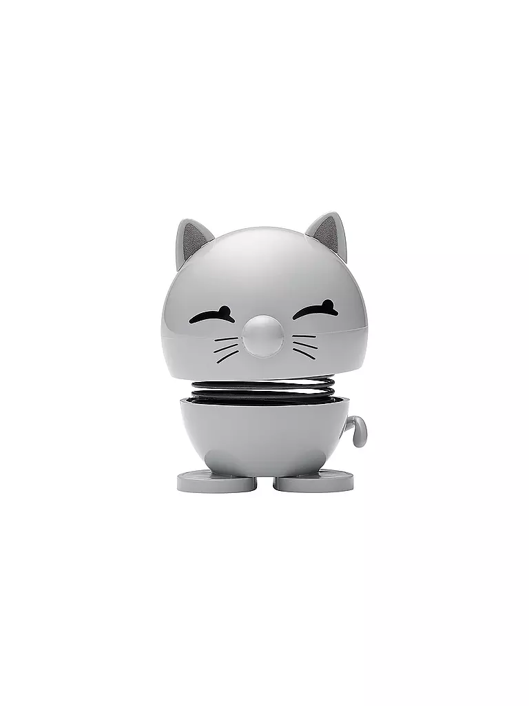 HOPTIMIST | Figurine décorative Chat 7,3cm Gris clair | Gris clair
