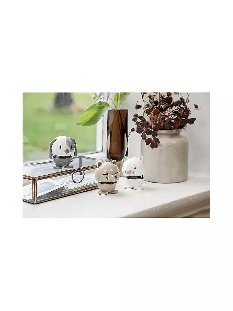 HOPTIMIST | Figurine décorative Chien 6,9cm Gris Cool | 