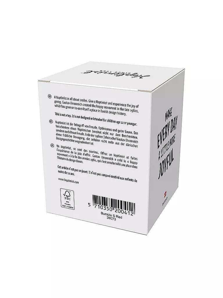 HOPTIMIST | Figurine décorative Classic Bumble 7,6cm Rouge | Rouge