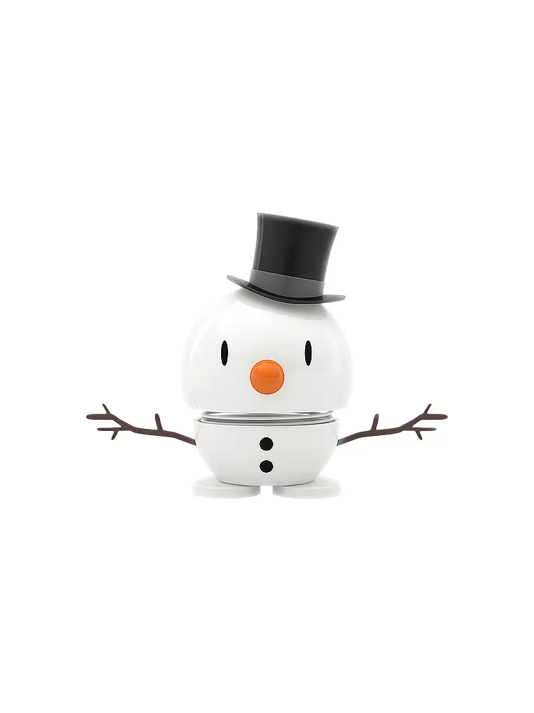 HOPTIMIST | Figurine décorative Classic Bumble Bonhomme de neige 7,8cm Blanc | weiss