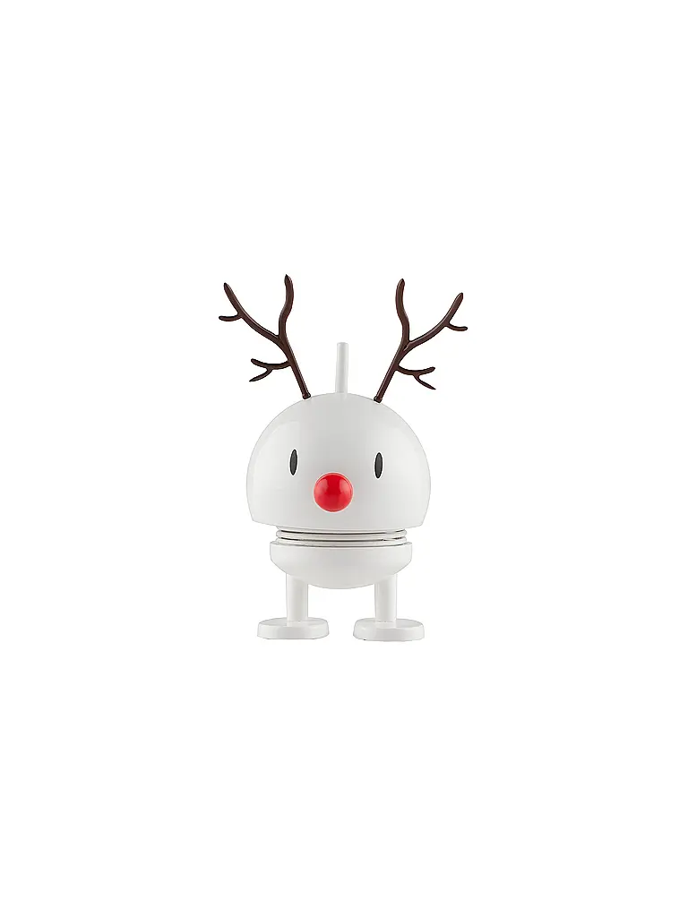 HOPTIMIST | Figurine décorative Noël Classic Bumble 9,5cm Renne Blanc | weiss