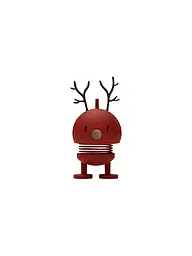 HOPTIMIST | Figurine décorative Renne Doux Bumble 9,5cm Chocolat | Rouge