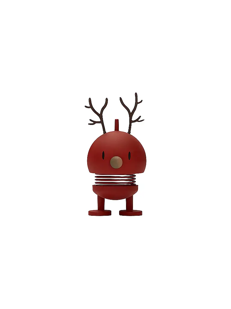HOPTIMIST | Figurine décorative Renne Doux Bumble 9,5cm Berry | Rouge