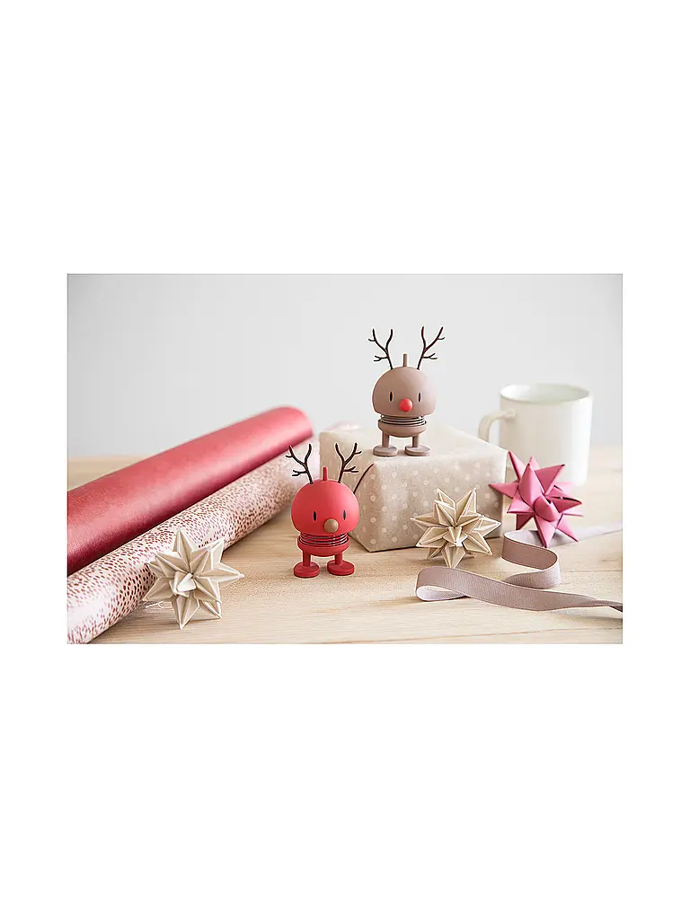 HOPTIMIST | Figurine décorative Renne Doux Bumble 9,5cm Berry | 