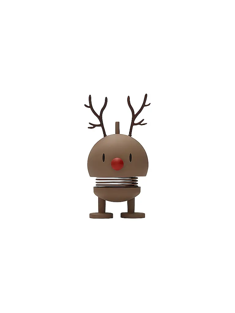 HOPTIMIST | Figurine décorative Renne Doux Bumble 9,5cm Chocolat | Camel