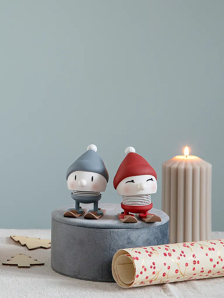HOPTIMIST | Figurine décorative Soft Bimble Skiing 7,2cm Berry | 
