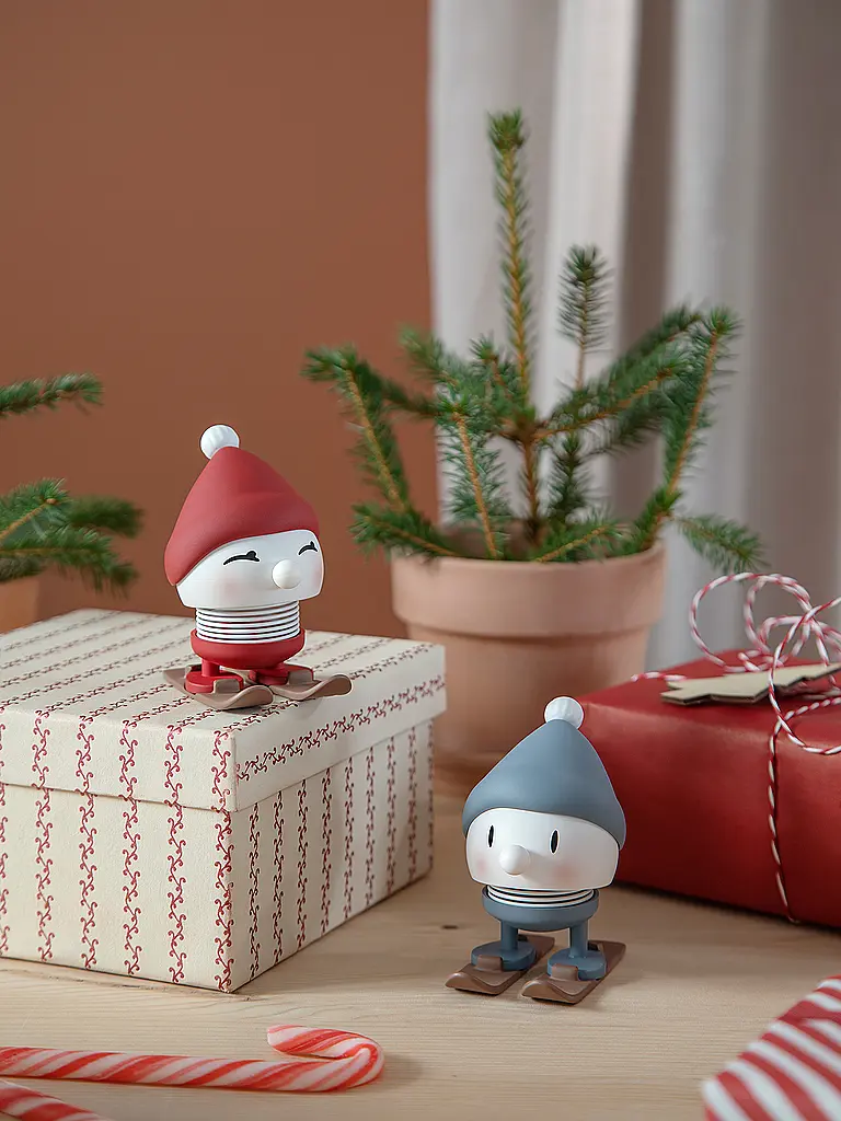 HOPTIMIST | Figurine décorative Soft Bimble Skiing 7,2cm Berry | 