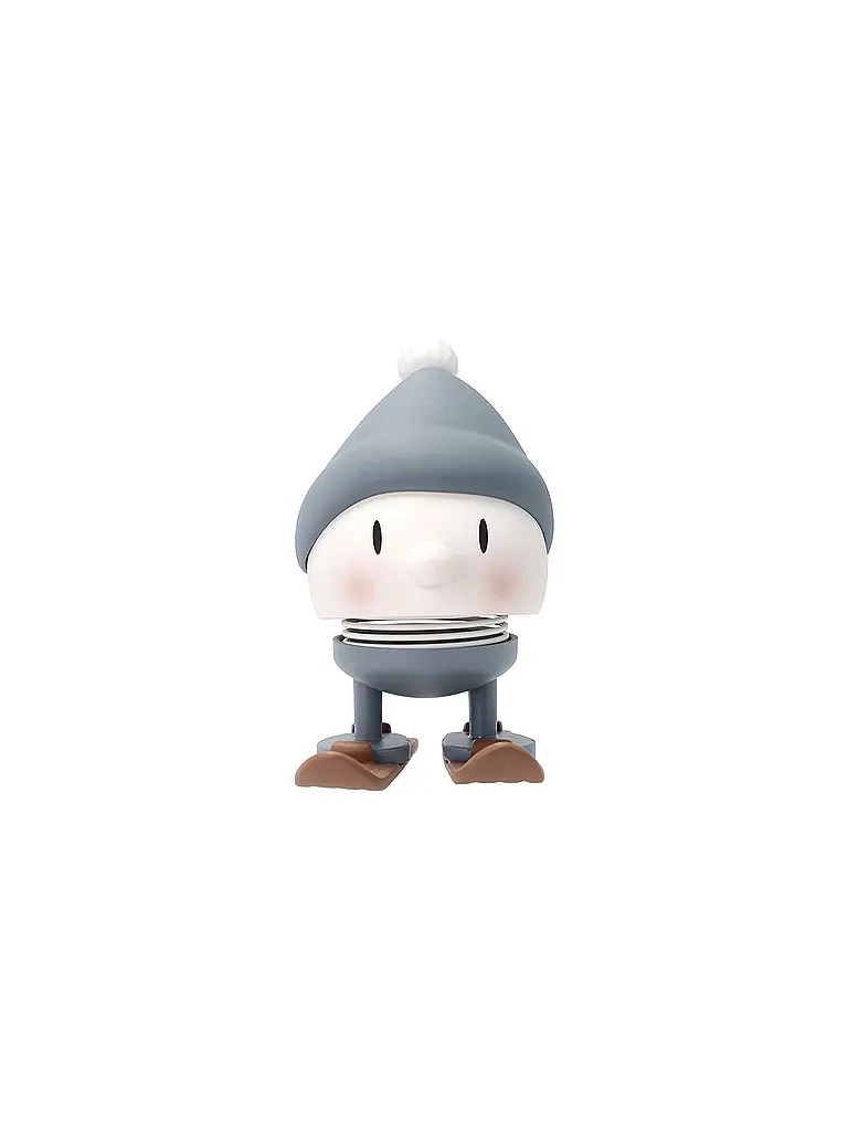 HOPTIMIST | Figurine décorative Soft Bumble Skiing 7,2cm Sky | Gris clair