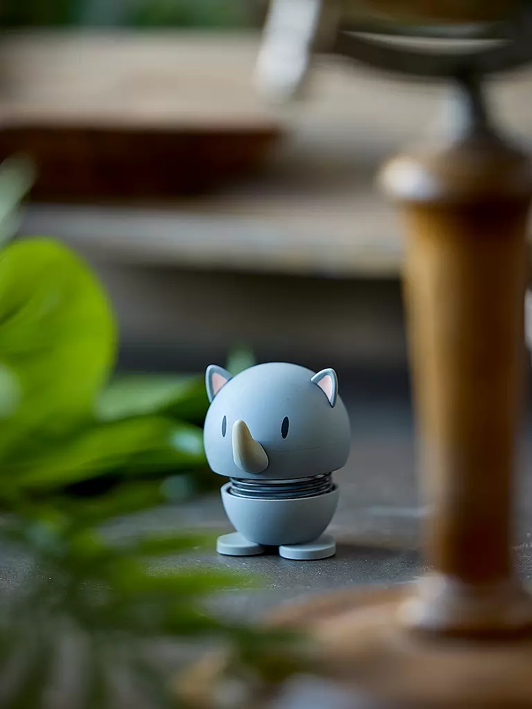HOPTIMIST | Figurine décorative Soft Rhino 7,6cm Grey | grau