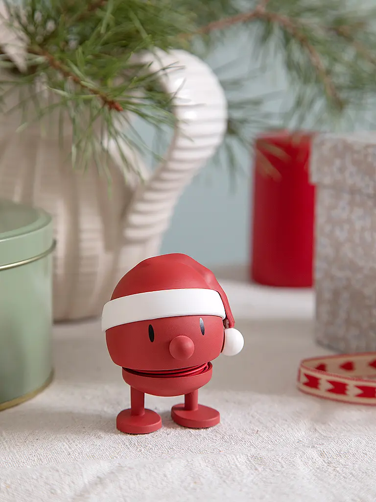 HOPTIMIST | Figurine décorative Soft Santa Bumble 7,2cm Rouge | Rouge