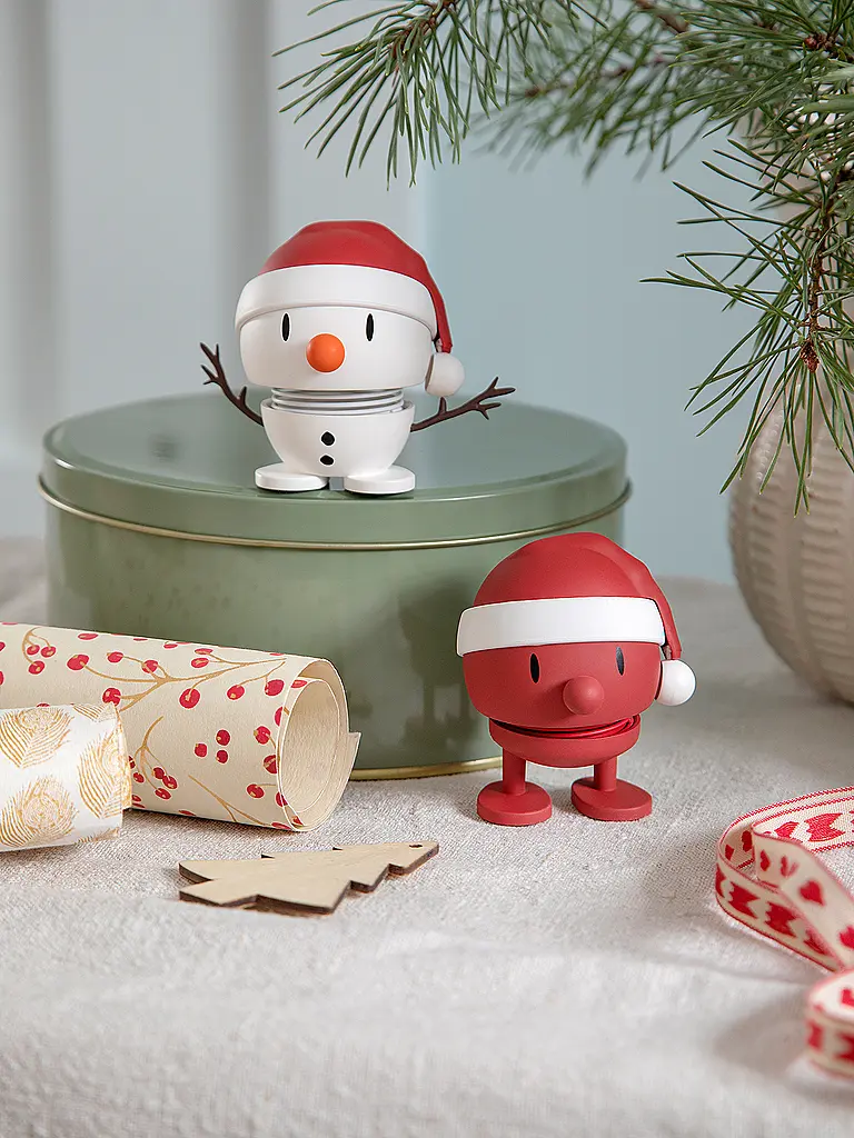 HOPTIMIST | Figurine décorative Soft Santa Bumble 7,2cm Rouge | 