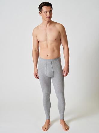 HUBER | Caleçon long avec ouverture COMFORT gris chiné