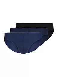 HUBER | Slip Lot de 3 Just Comfort Noir | Bleu