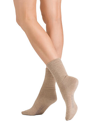 HUDSON | Chaussettes beige chiné