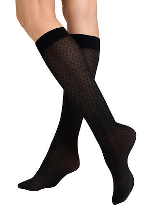HUDSON | Mi-bas COZY DIAMOND 40DEN black