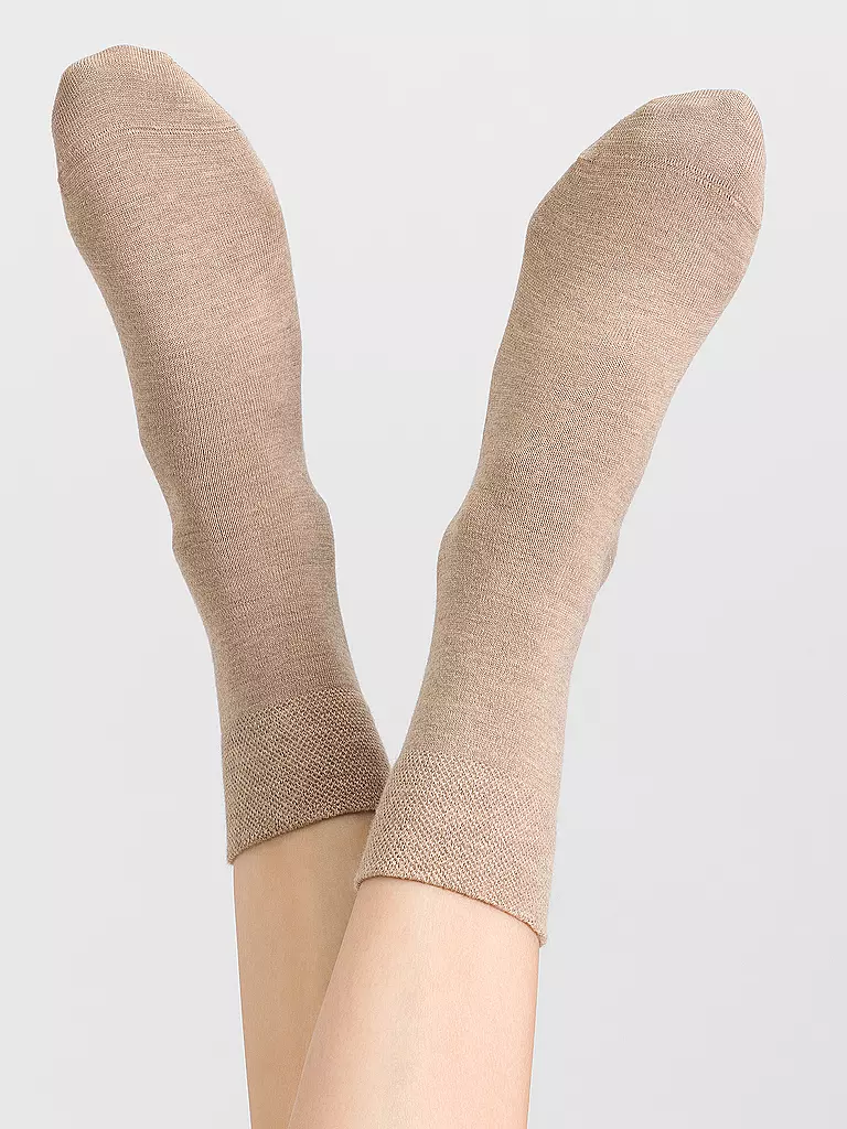 HUDSON | Chaussettes beige chiné | Beige