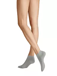 HUDSON | Chaussettes courtes Relax Fein noir | Gris clair
