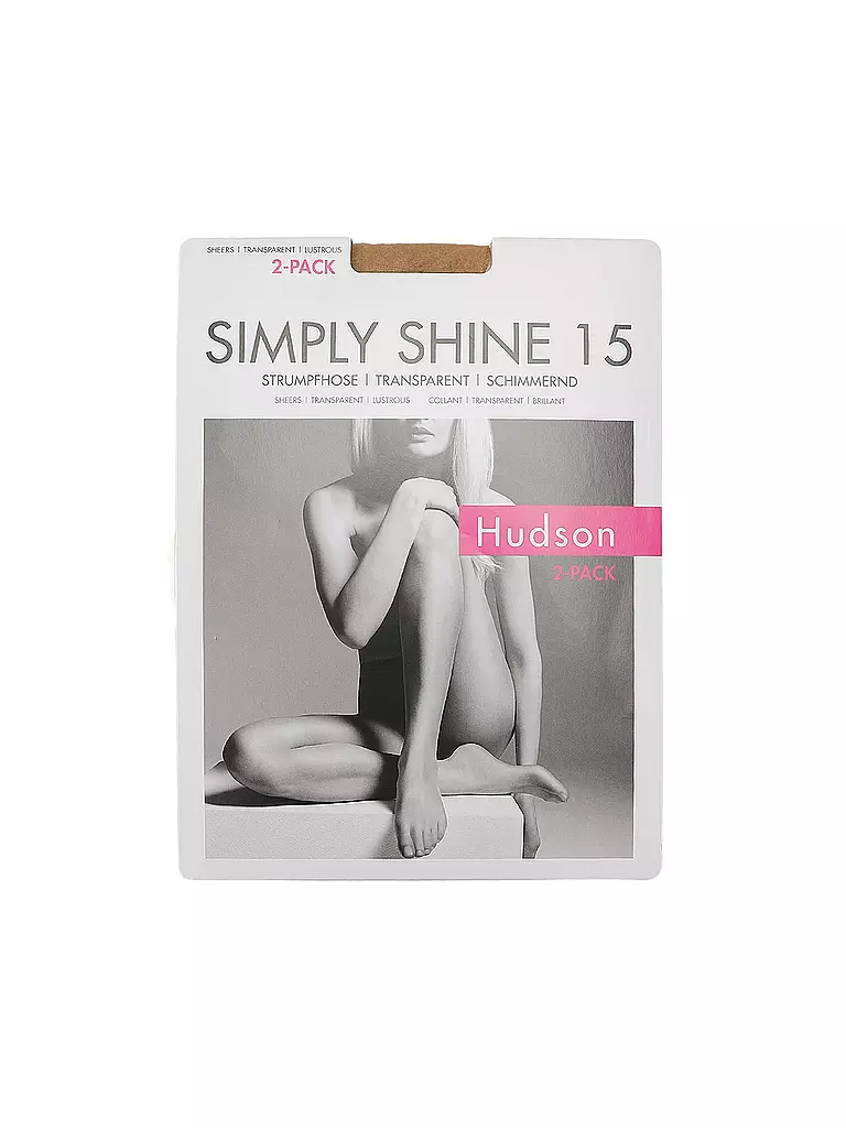 HUDSON | Collant lot de 2 SIMPLY SINE 15 DEN cachemire | Beige