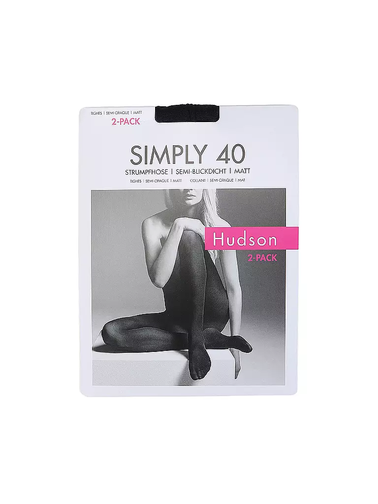 HUDSON | Collant SIMPLY 40 lot de 2 marine | dunkelblau