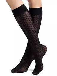 HUDSON | Kniestrümpfe EARTHY REPTILE noir | Noir