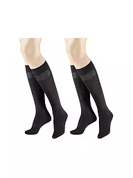 HUDSON | Kniestrümpfe SIMPLY 40 2er black | Noir